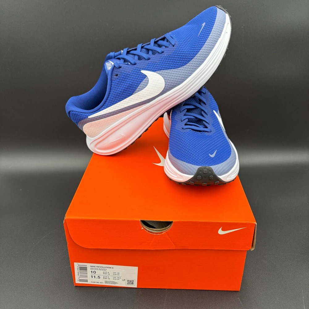 Nike Revolution 8 Deep Royal Blue White Running Shoes HJ9198-401 Mens Size 10